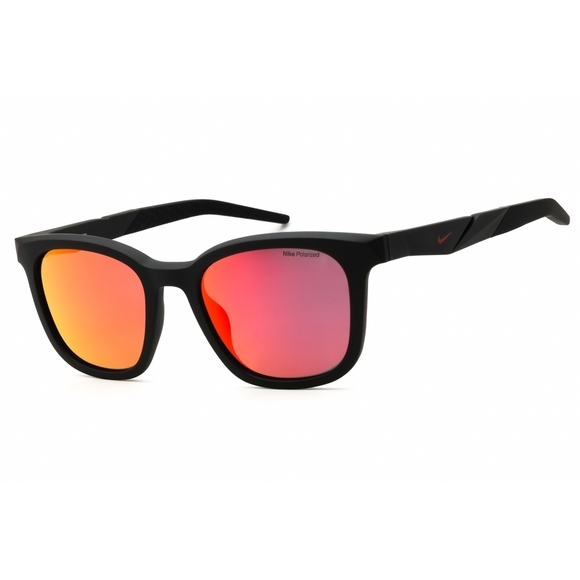 NWT Nike RADEON 2 P FV2407 Matte Black Rectangle 52mm Sunglasses